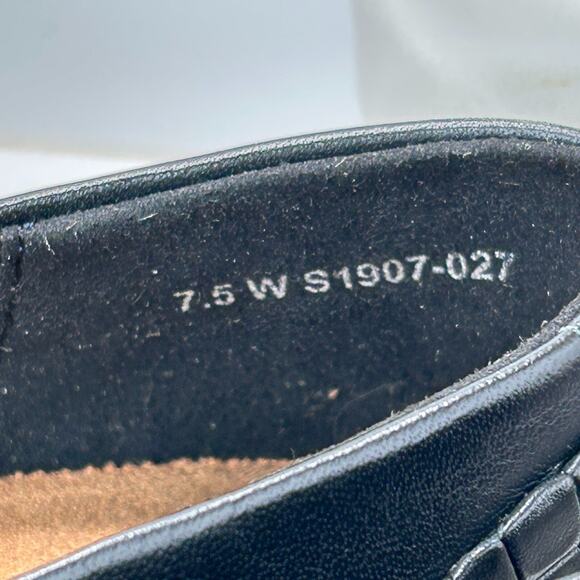 Softwalk Sonoma Cap Toe Ballet Flat Black Croco S1907-027 Women's 7.5W Tried On - Picture 9 of 10